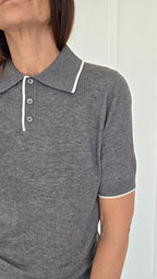 Maglia polo con profili