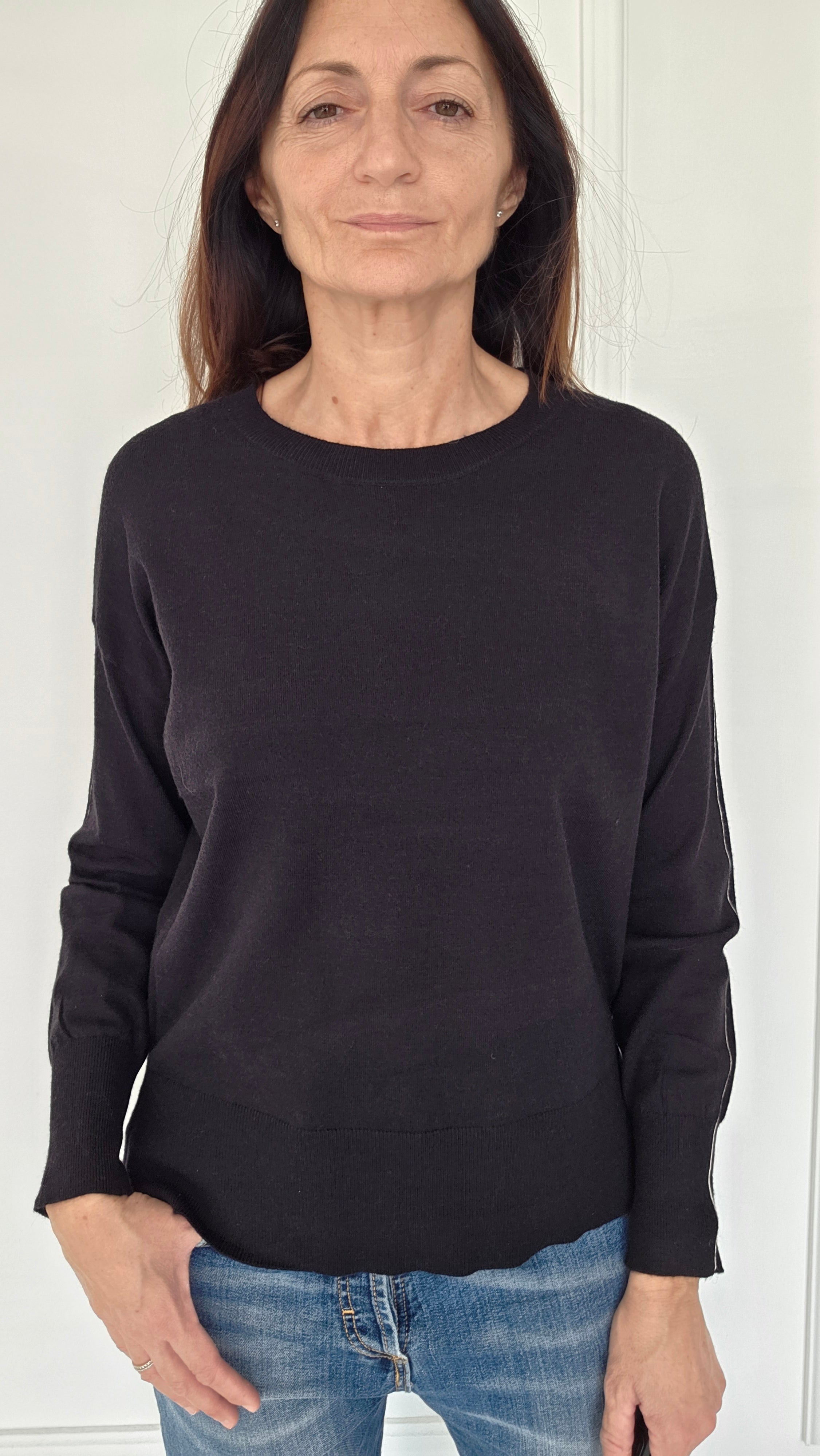 Maglia girocollo profilo