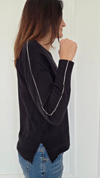 Maglia girocollo profilo