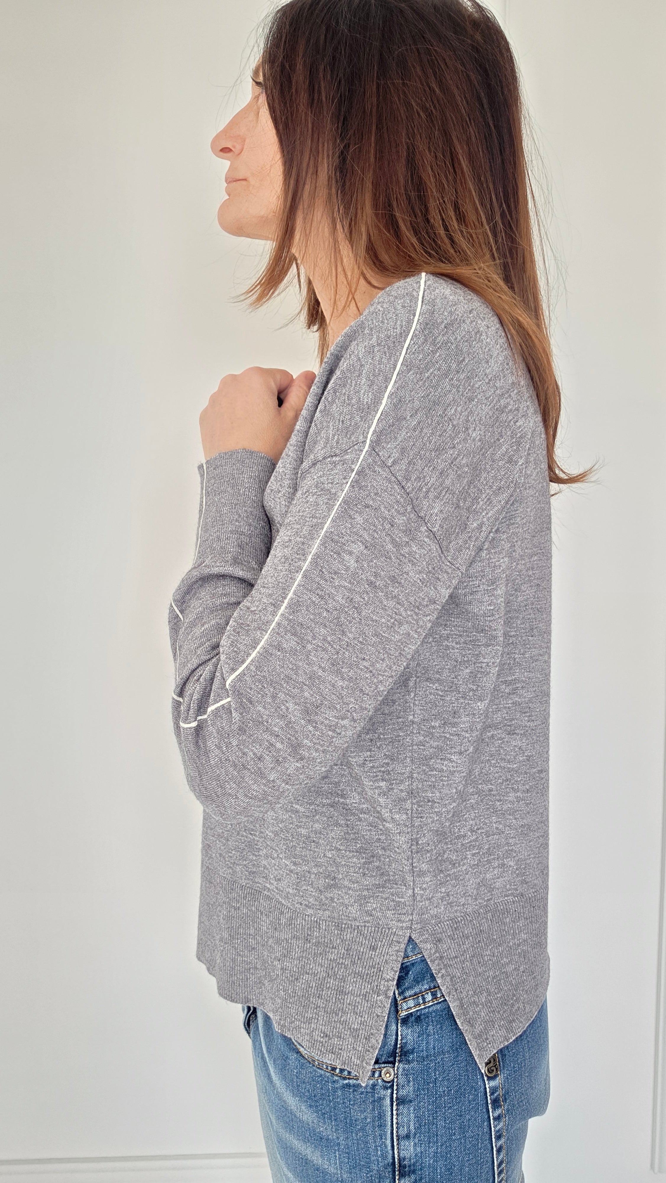 Maglia girocollo profilo