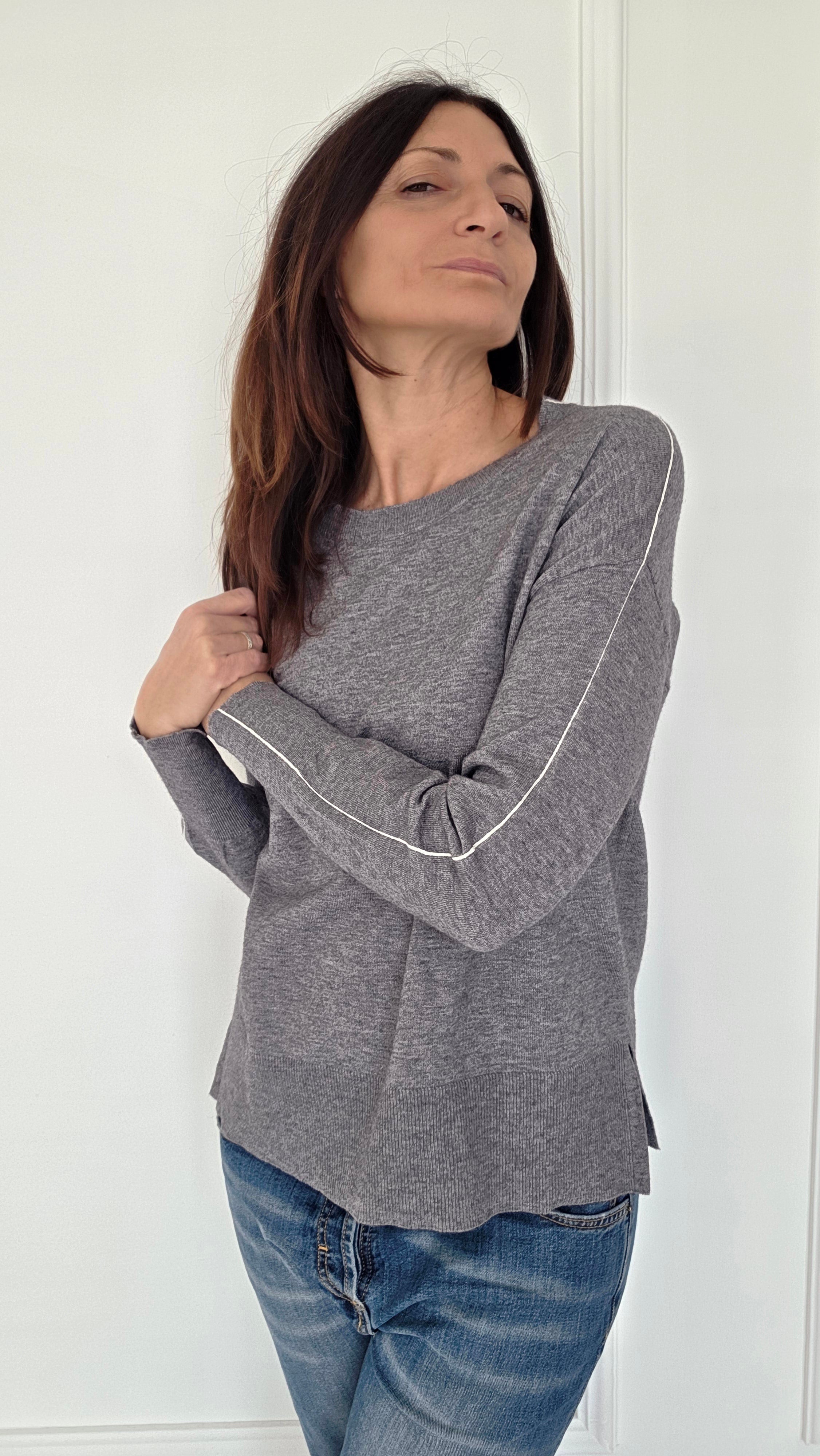 Maglia girocollo profilo