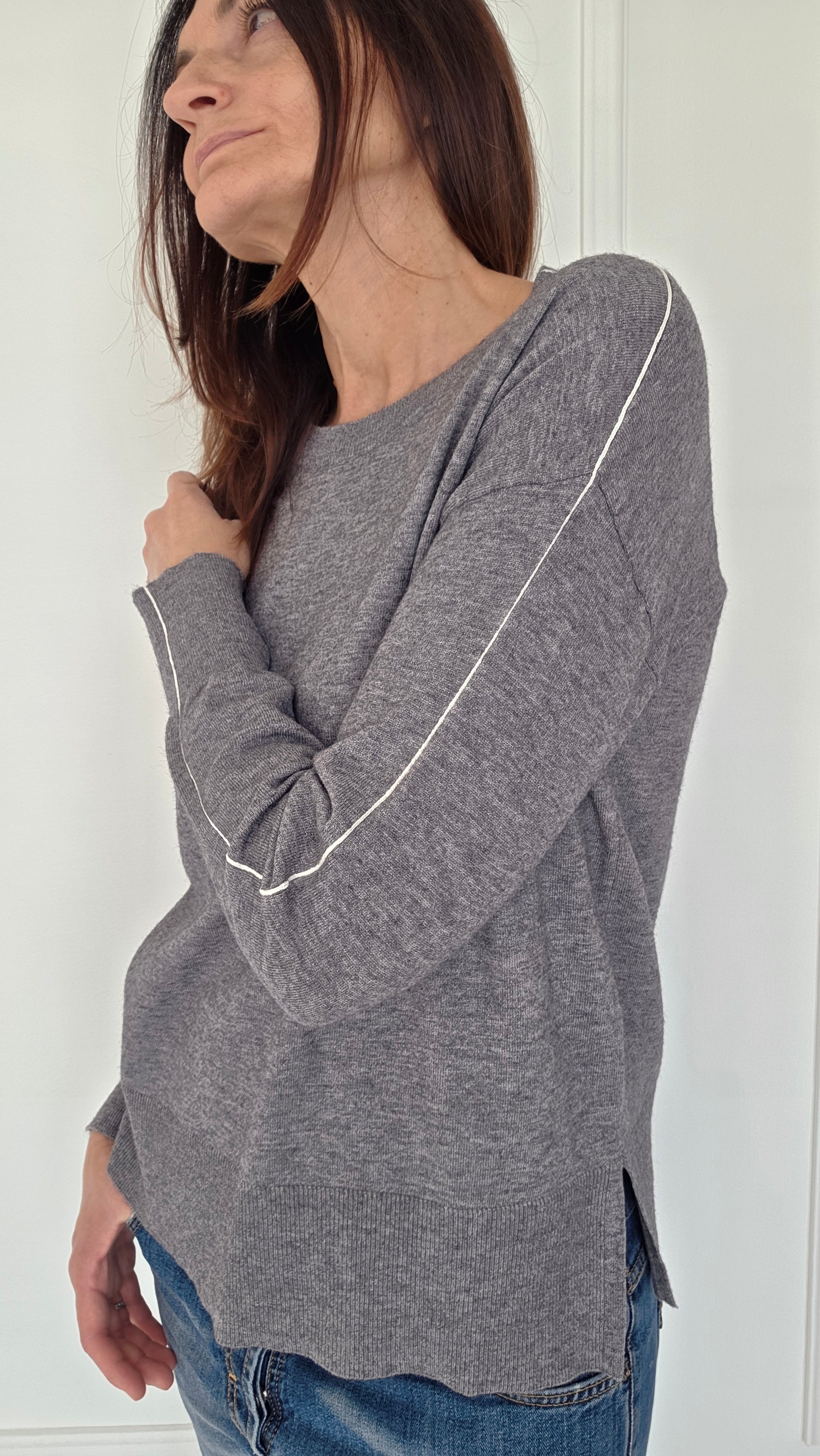 Maglia girocollo profilo