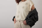 Maglia con micro paillettes