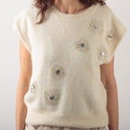 Maglia con micro paillettes